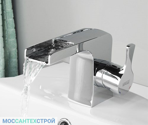Ремонт ванной и санузла /Berkel 4869 Kаскадный смеситель для умывальника, раковины
